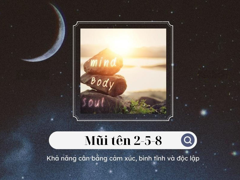 Các mũi tên trong thần số học trống mũi tên 2-5-8 cho thấy bạn là người rất nhạy cảm